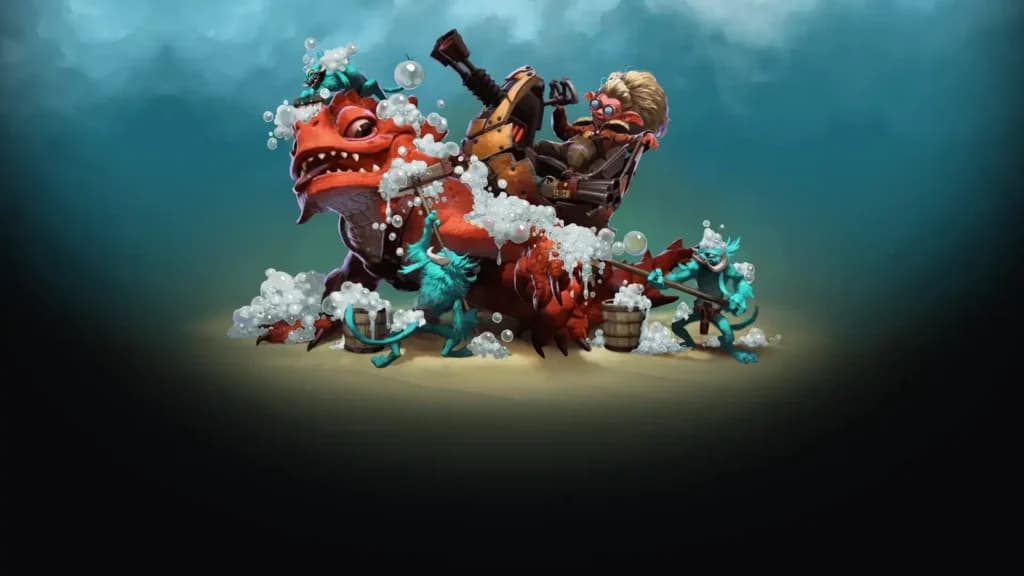 Službena Dota 2 Summer Scrub grafika s herojima i mjehurićima