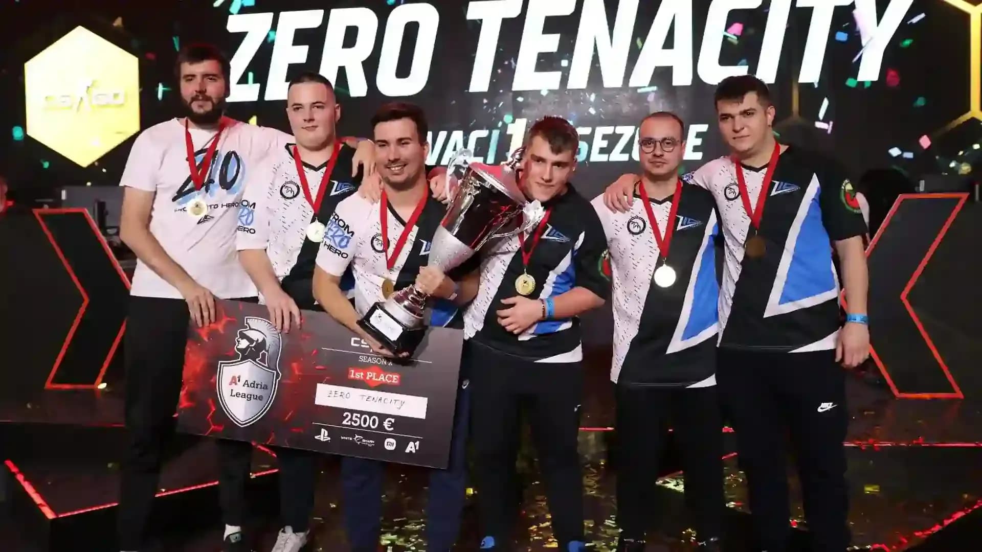Counter-Strike ekipa Zero Tenacity nakon osvajanja desete sezone A1 Adria League