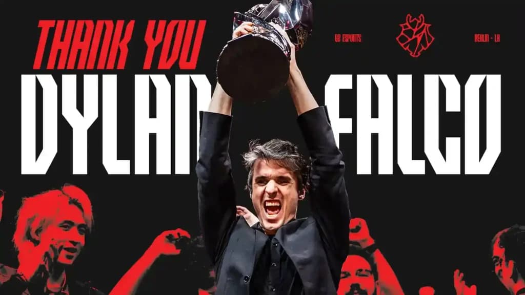 Dylan Falco podiže LEC trofej na oproštajnoj grafici G2 Esportsa