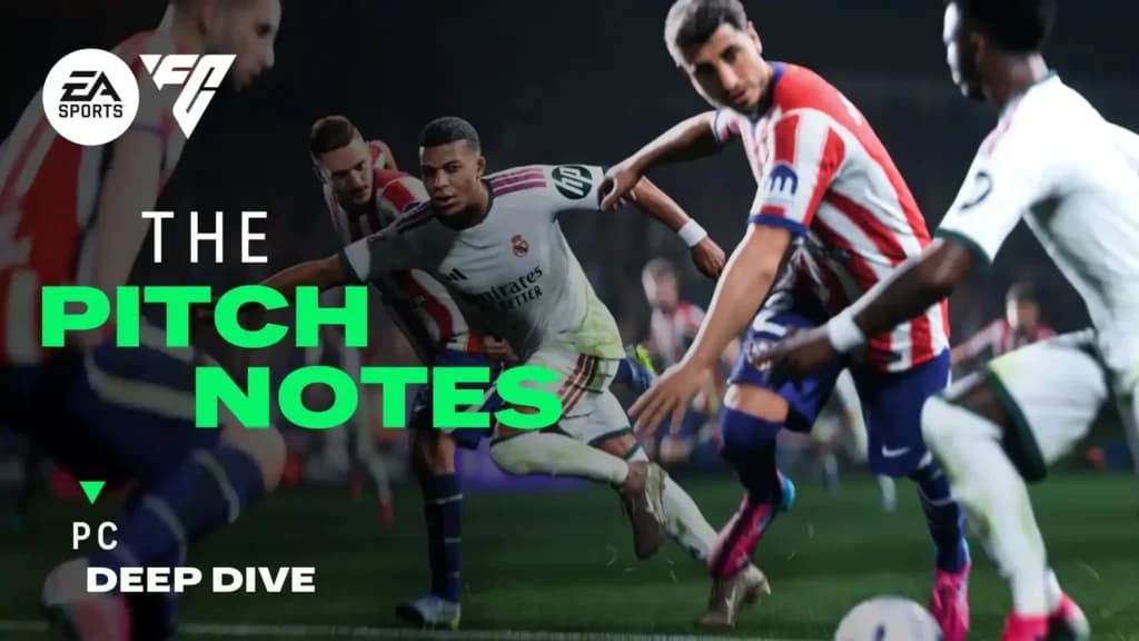 Nogometna scena iz EA SPORTS FC 27 uz oznaku PC Deep Dive