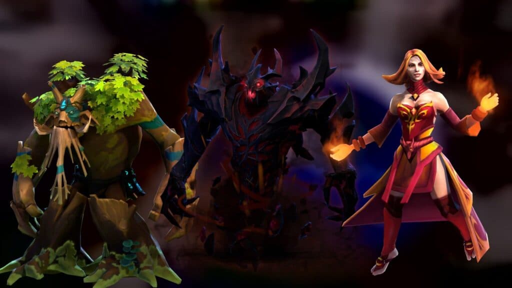 Treant Protector, Shadow Fiend i Lina u službenim Dota 2 renderima