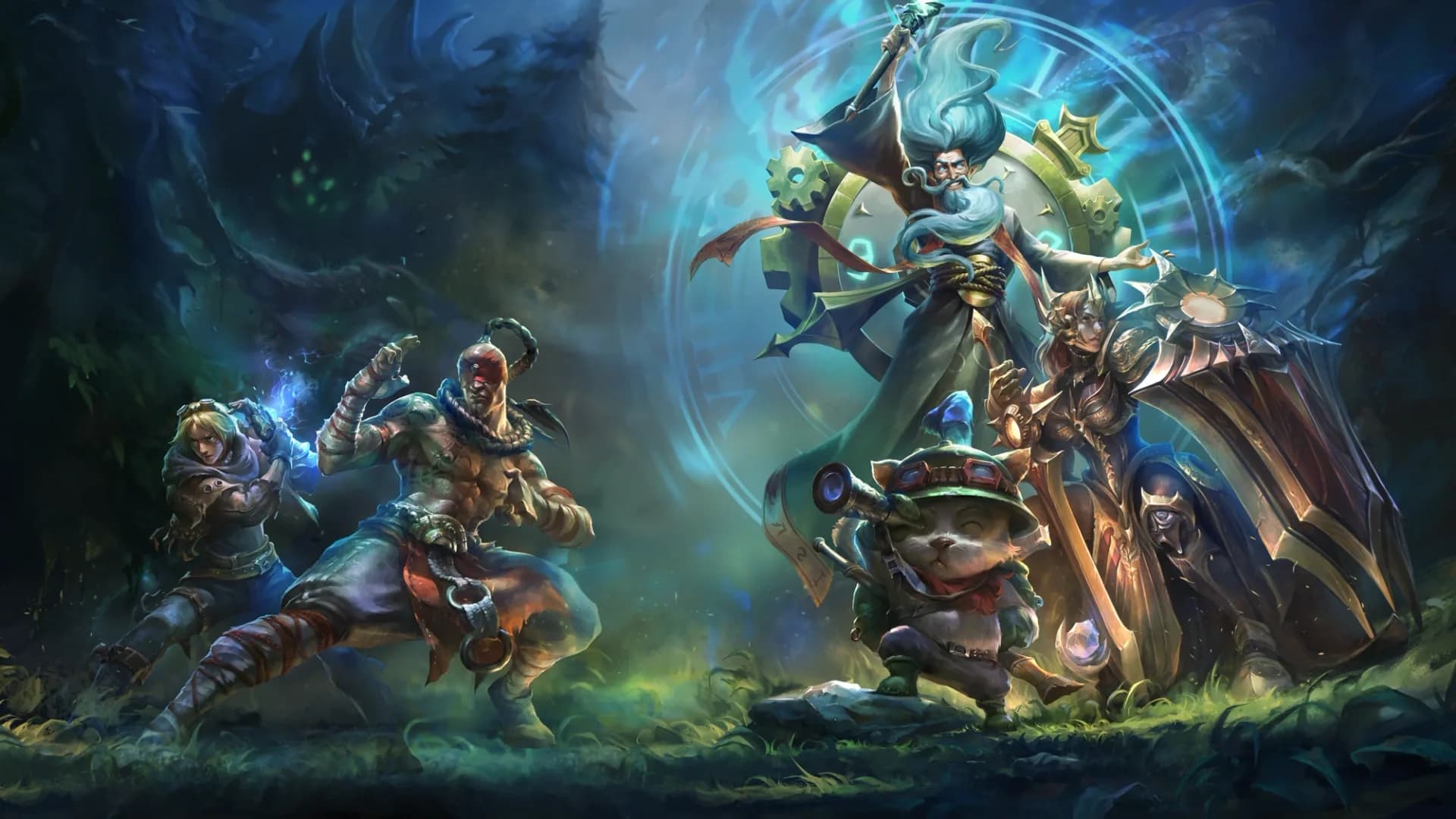 Službeni Riot Games League of Legends vizual s prvacima u borbenom okruženju