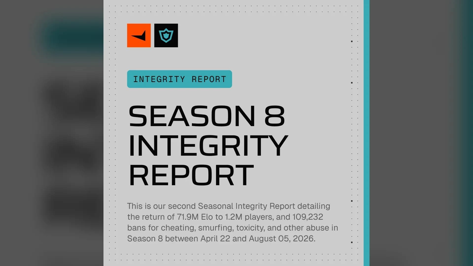 FACEIT Season 8 Integrity Report s 71,9 milijuna vraćenih ELO bodova i 109.232 zabrane
