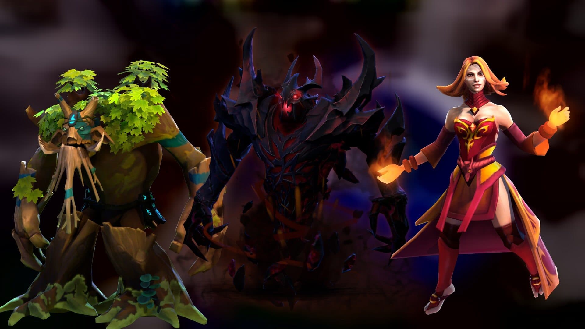 Treant Protector, Shadow Fiend i Lina u službenim Dota 2 renderima